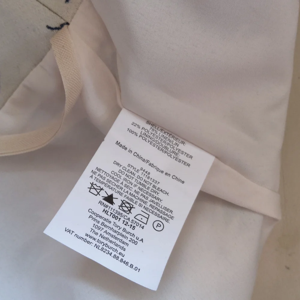 Tory Burch blue cream floral skirt